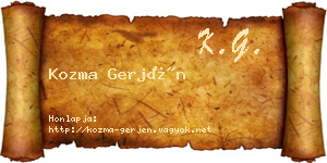 Kozma Gerjén névjegykártya